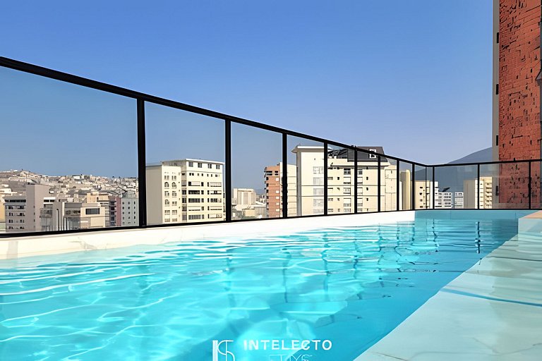 Ap 216 •Central, Piscina, Academia, A/C, Vista Top