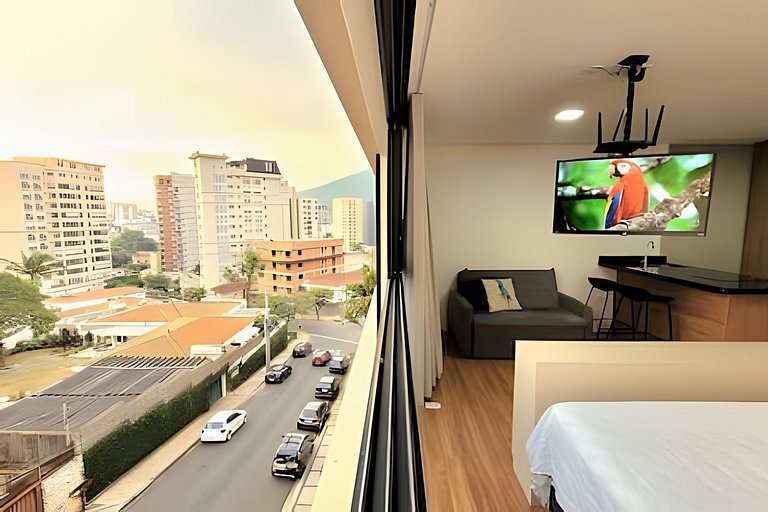 Ap 415 •Central, Piscina, Academia, A/C, Vista Top