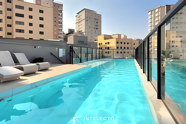 Ap 417 •Central, Piscina, Academia, A/C, Vista Top