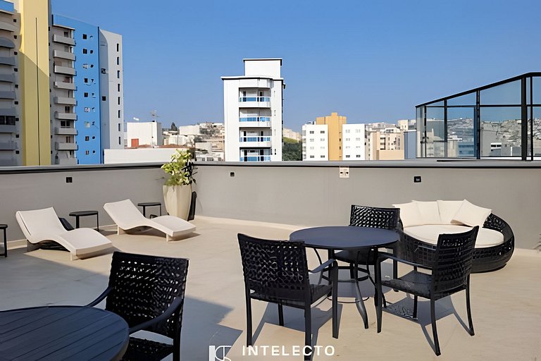 Ap 417 •Central, Piscina, Academia, A/C, Vista Top
