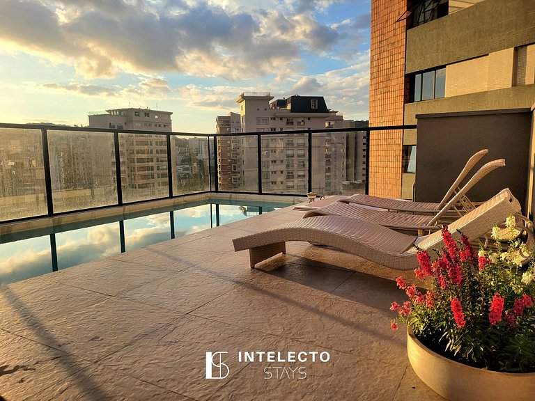 Ap 216 •Central, Piscina, Academia, A/C, Vista Top