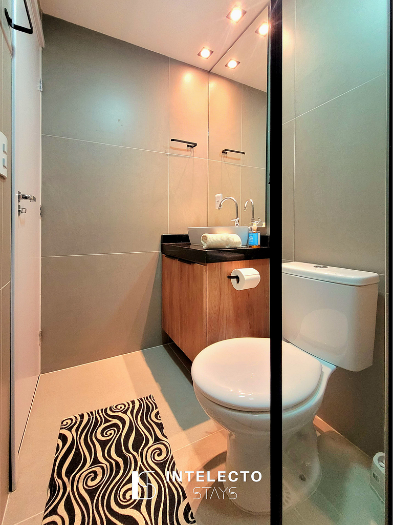 Apê 73 •Central, Jacuzzi, Academia, A/C, Vista Top