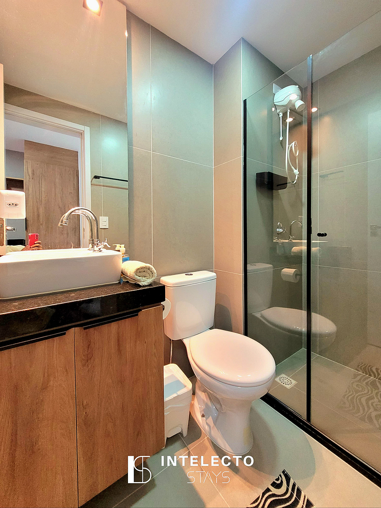 Apê 73 •Central, Jacuzzi, Academia, A/C, Vista Top