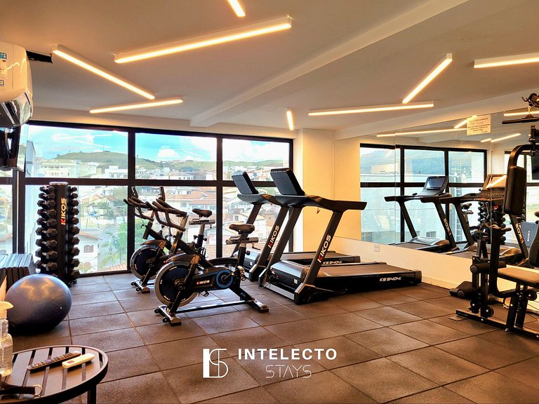 Apê 44 •Central, Jacuzzi, Academia, A/C, Vista Top