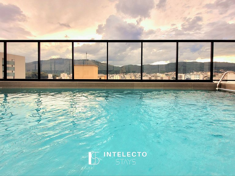 Apê 64 •Central, Jacuzzi, Academia, A/C, Vista Top