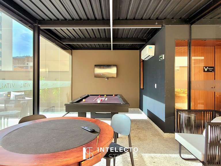 Apê 44 •Central, Jacuzzi, Academia, A/C, Vista Top