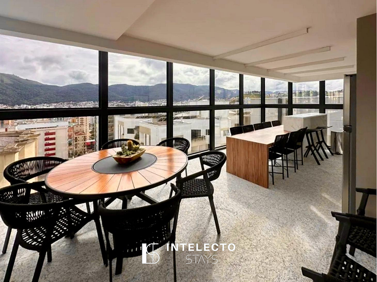 Apê 24 •Central, Jacuzzi, Academia, A/C, Vista Top