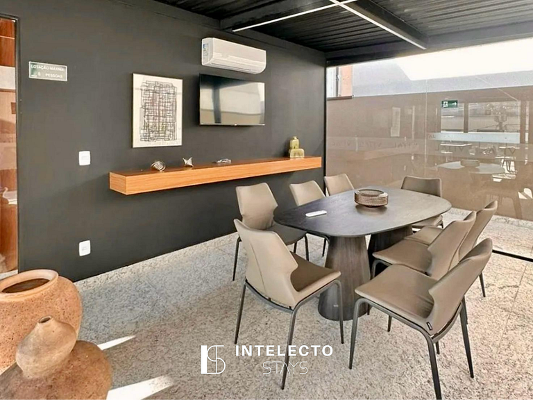 Apê 64 •Central, Jacuzzi, Academia, A/C, Vista Top