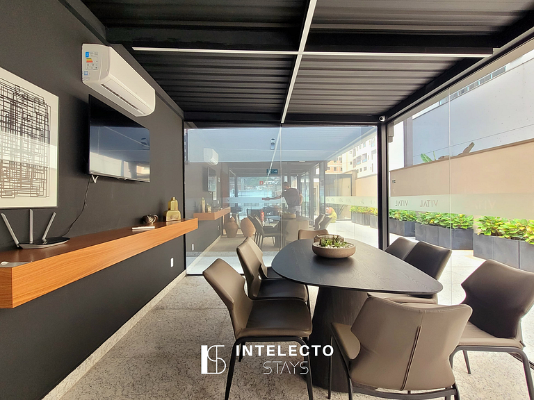 Apê 51 •Central, Jacuzzi, Academia, A/C, Vista Top