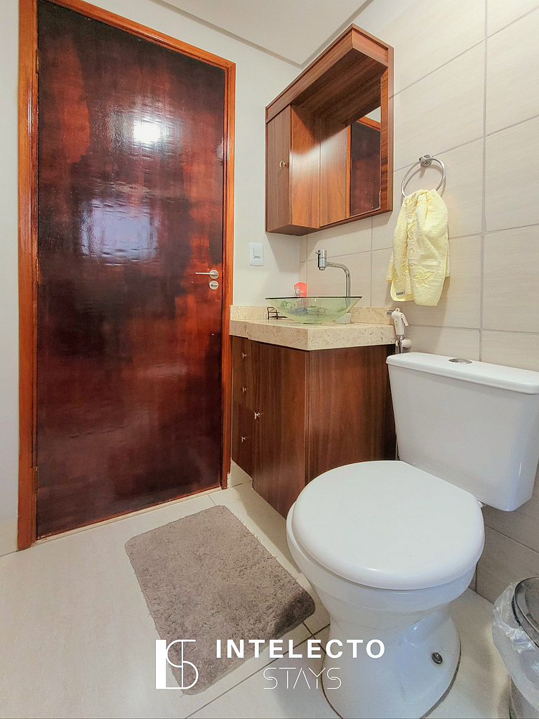 Euro 602 Mensal Mobiliado 2Qts Lava e Seca /Centro