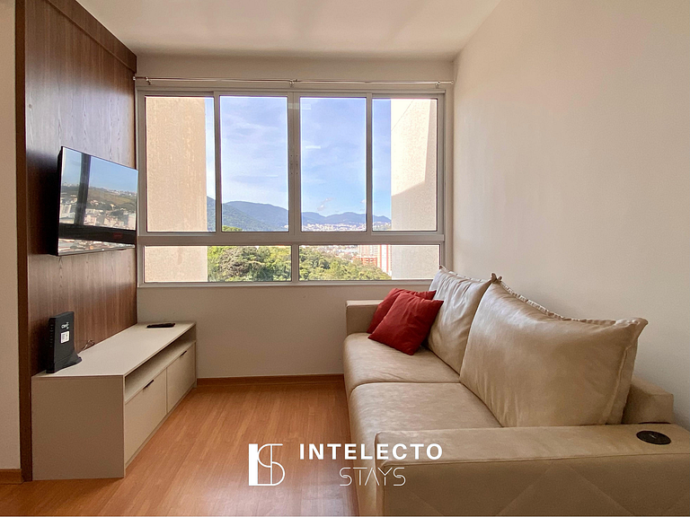 1204-Vista top -2qtos c/ suíte-próx shopping e PUC