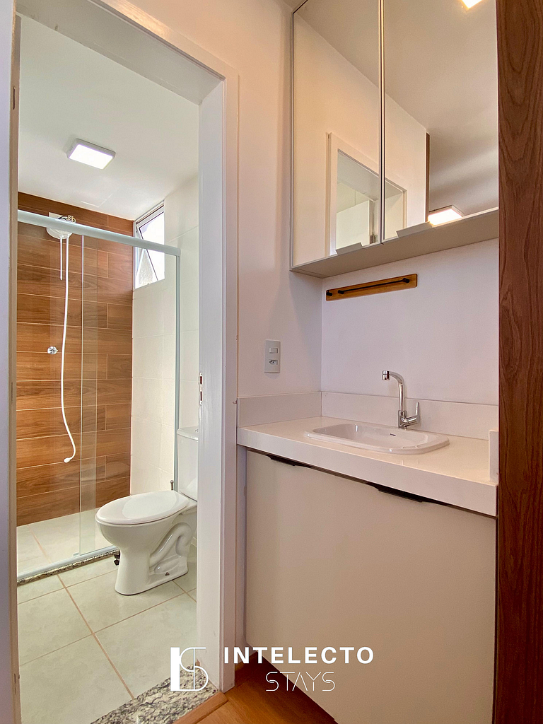 1204-Vista top -2qtos c/ suíte-próx shopping e PUC