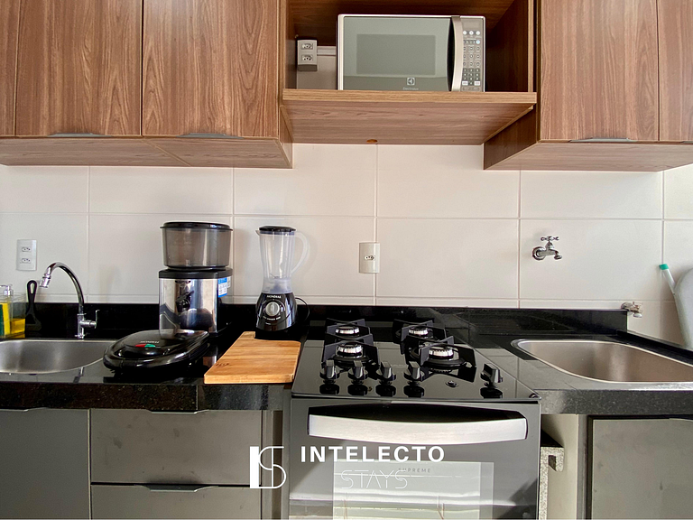 1204-Vista top -2qtos c/ suíte-próx shopping e PUC