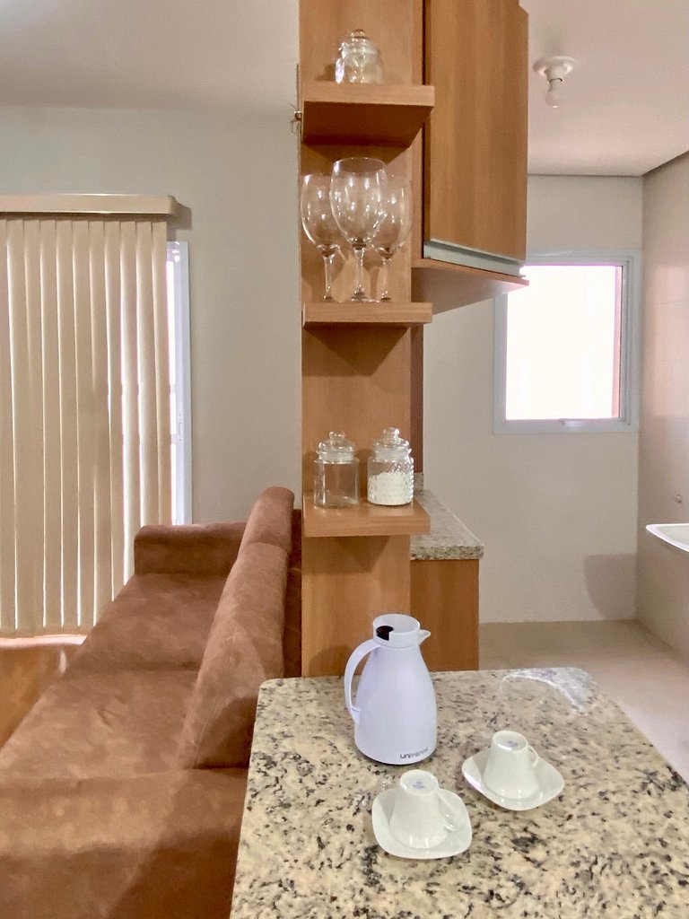 Apê 104 Vista Linda, Churrasq, Suíte - px shopping