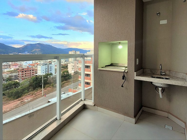 Apê 104 Vista Linda, Churrasq, Suíte - px shopping