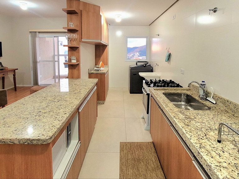 Apê 104 Vista Linda, Churrasq, Suíte - px shopping