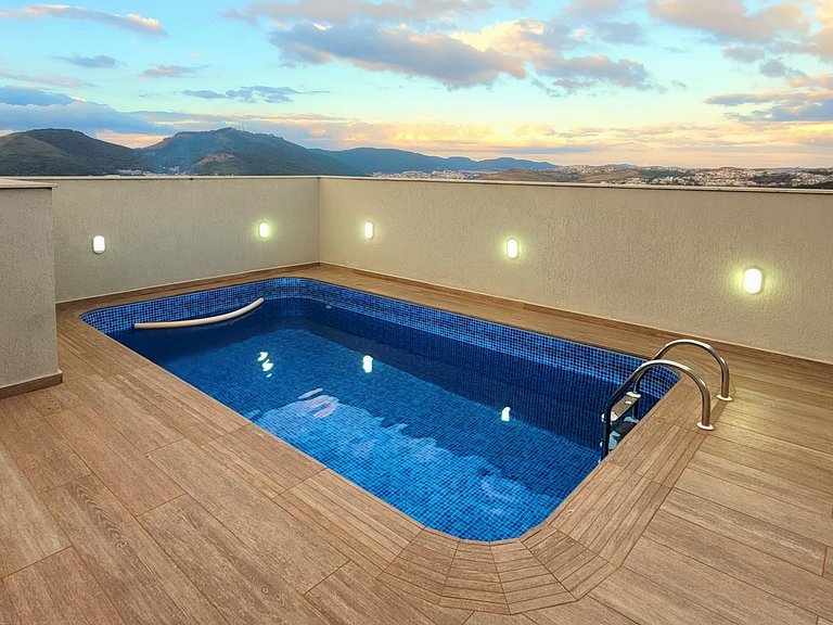 Apê 104 Vista Linda, Piscina, Suíte - px shopping