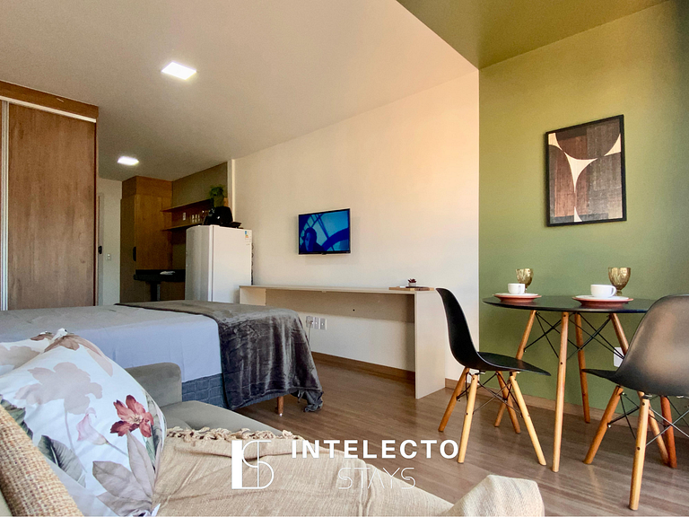 Apê 73 •Central, Jacuzzi, Academia, A/C, Vista Top