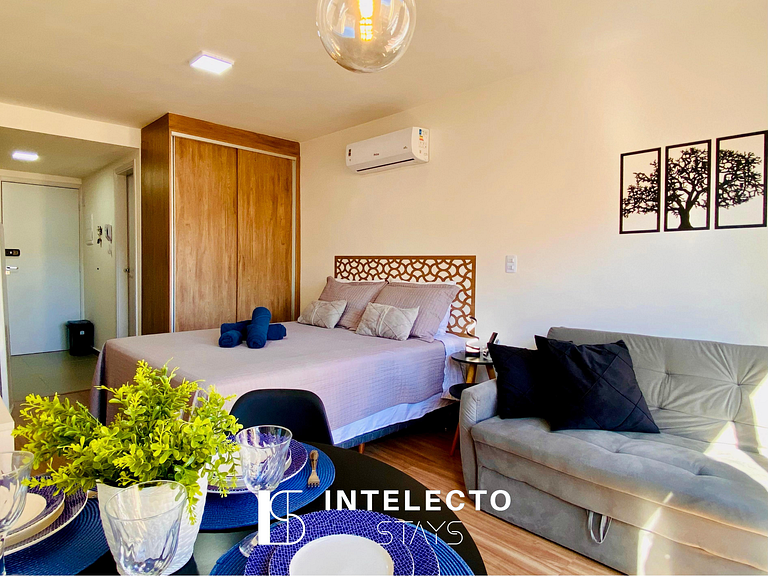 Apê 44 •Central, Jacuzzi, Academia, A/C, Vista Top