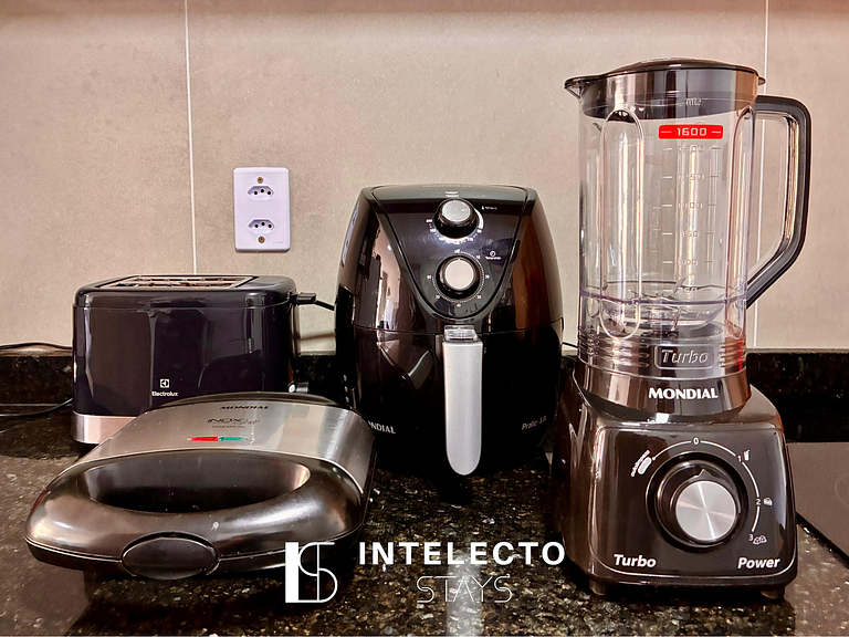 Apê 44 •Central, Jacuzzi, Academia, A/C, Vista Top