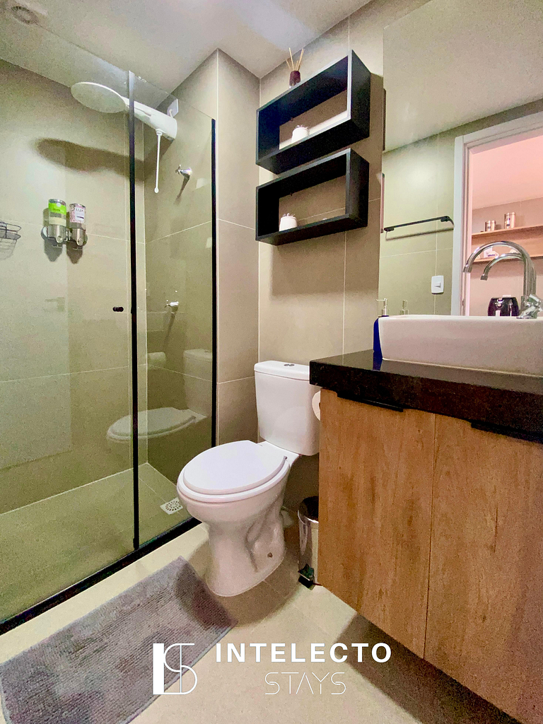 Apê 44 •Central, Jacuzzi, Academia, A/C, Vista Top