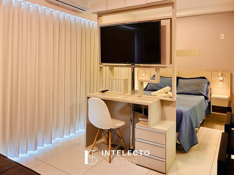 Living 403 •Central, Vista Top e super confortável