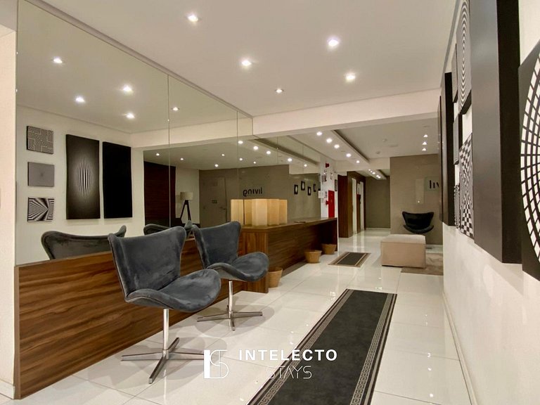 Living 403 •Central, Vista Top e super confortável