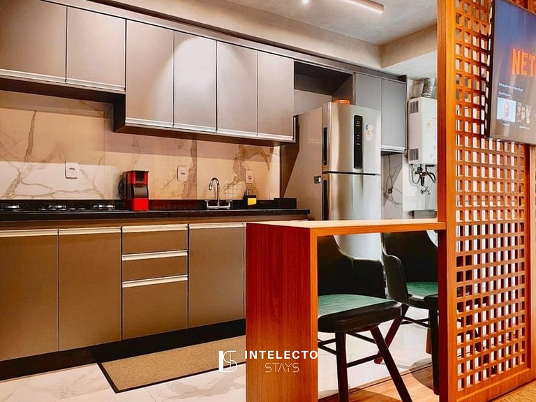 202 Luxo no Centro, Churrasq.A/C.Rooftop