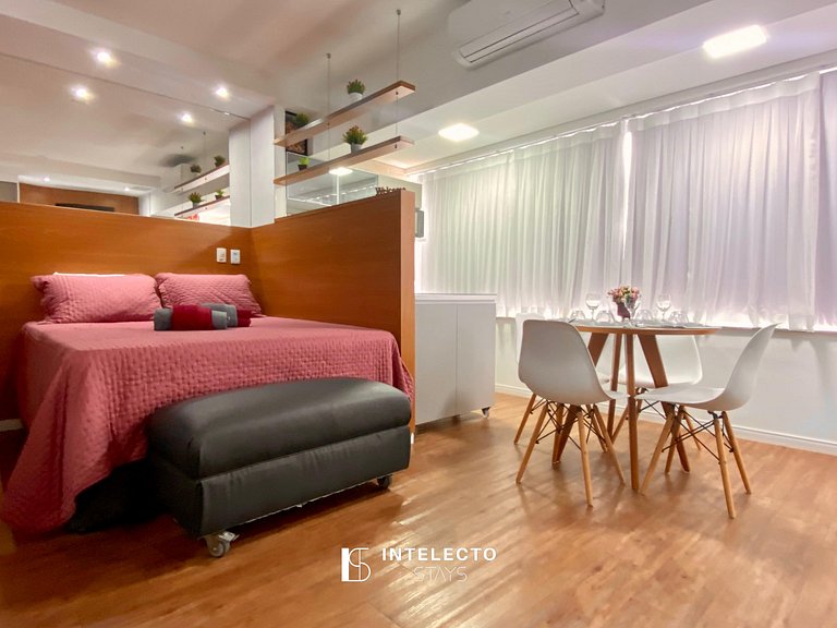 Living 403 •Central, Vista Top e super confortável