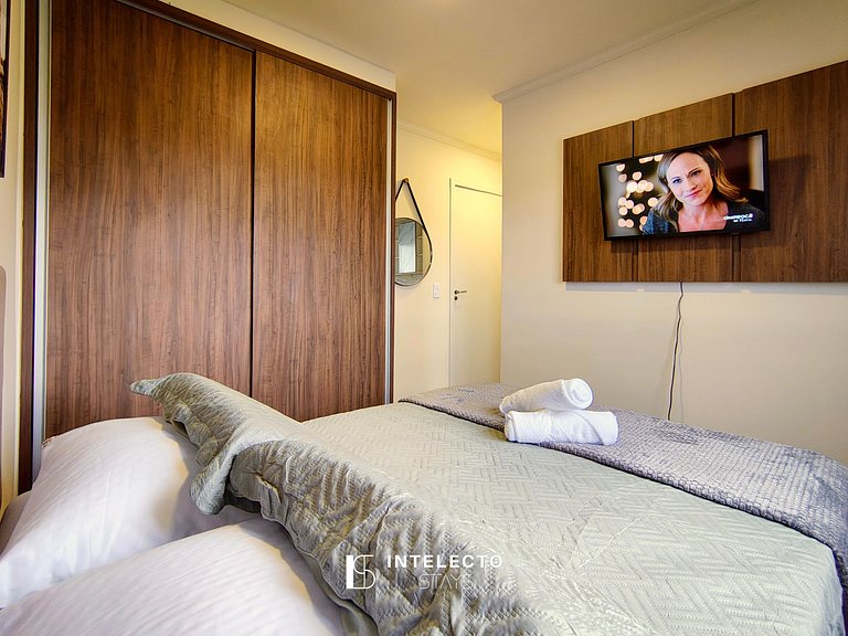 Apê 14 Vista Linda, Churrasq, Suíte - px shopping