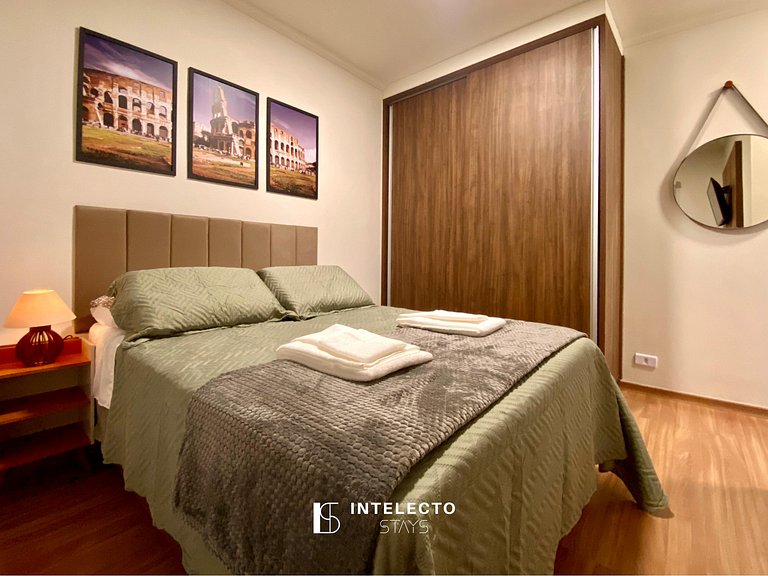 Apê 14 Vista Linda, Churrasq, Suíte - px shopping