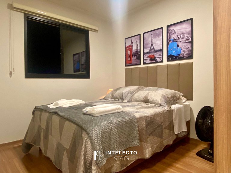 Apê 14 Vista Linda, Churrasq, Suíte - px shopping