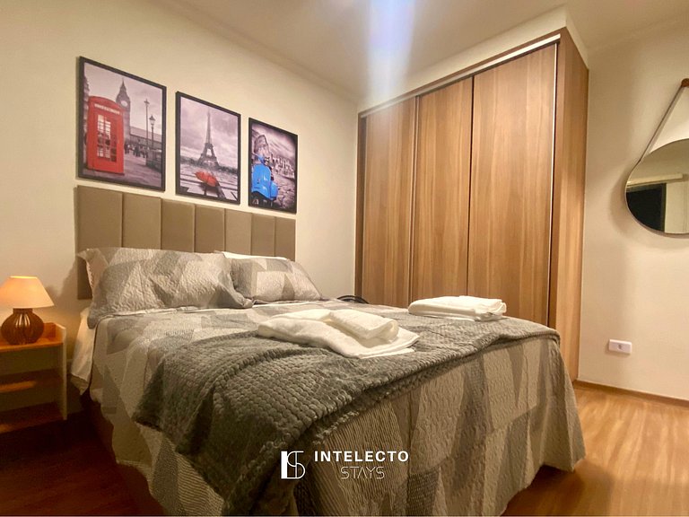 Apê 14 Vista Linda, Churrasq, Suíte - px shopping