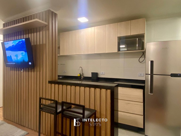 Apê 14 Vista Linda, Churrasq, Suíte - px shopping