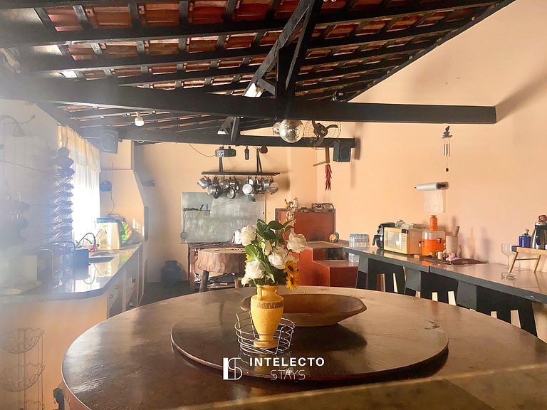 Chácara c/ Piscina, Churrasqueira com vista linda