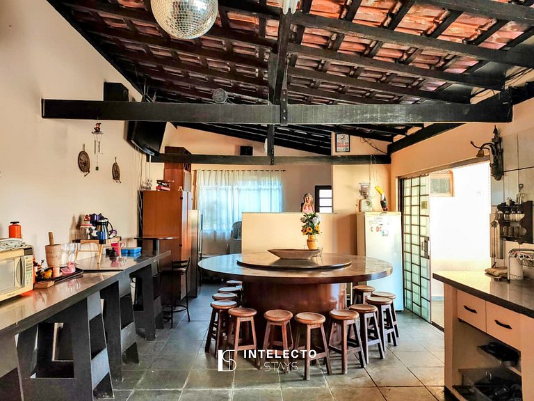 Chácara c/ Piscina, Churrasqueira com vista linda