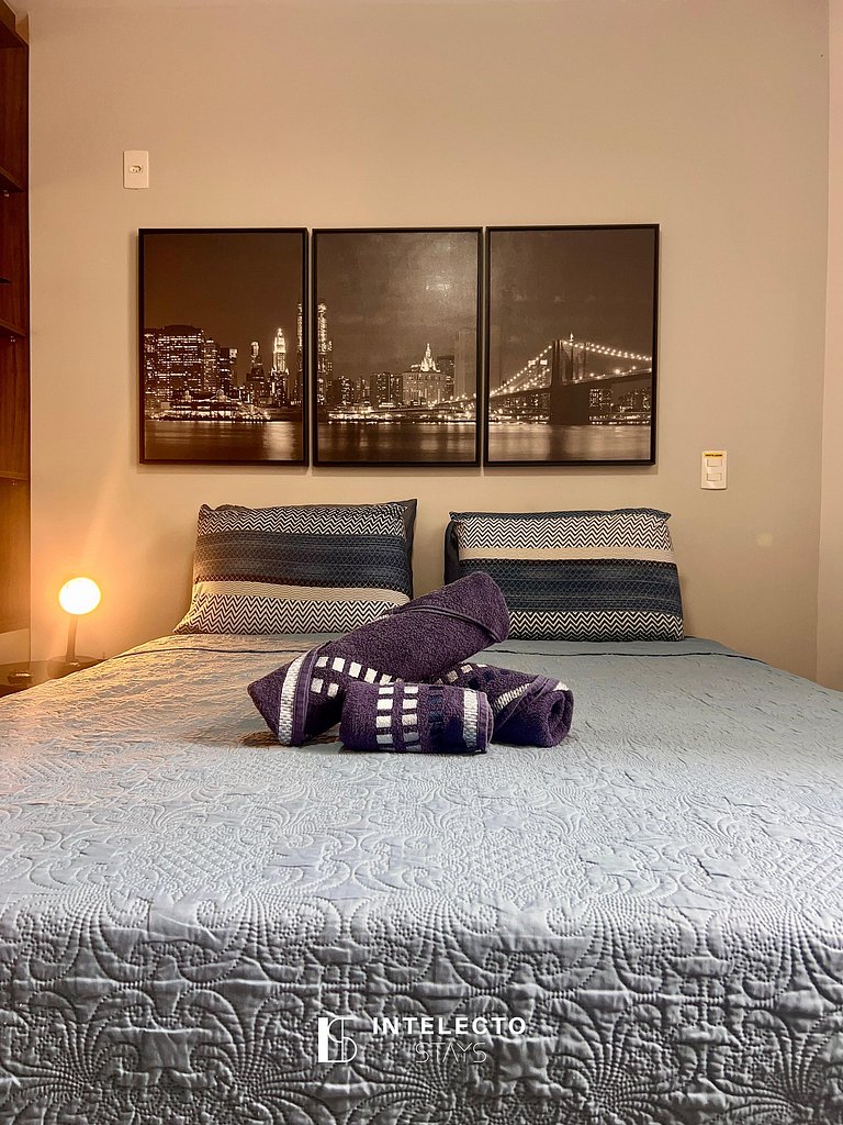 Living 204 •Central, Vista Top e super confortável