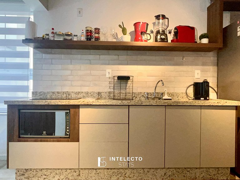 Living 204 •Central, Vista Top e super confortável