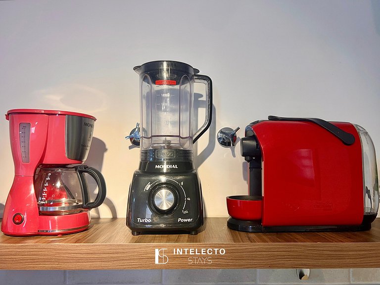 Living 403 •Central, Vista Top e super confortável