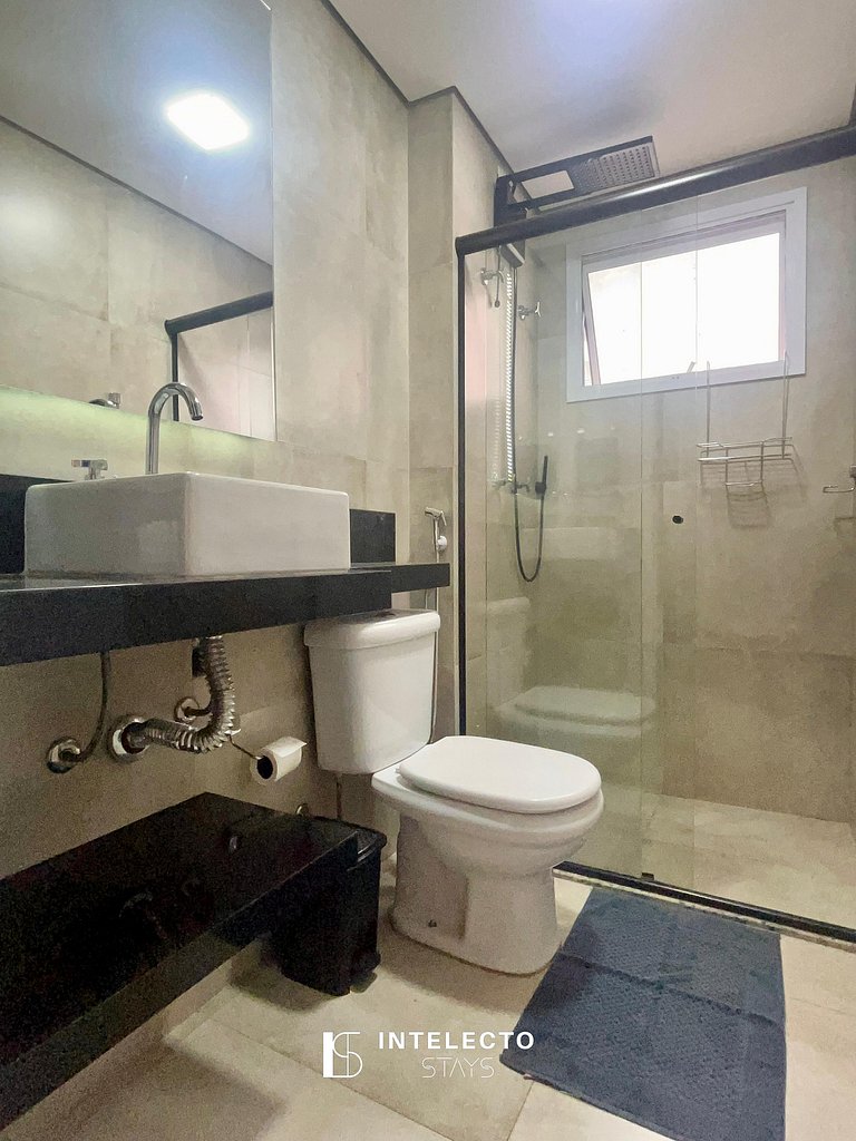 Living 403 •Central, Vista Top e super confortável