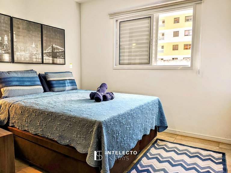 Living 403 •Central, Vista Top e super confortável