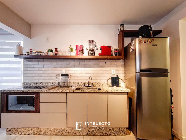 Living 403 •Central, Vista Top e super confortável