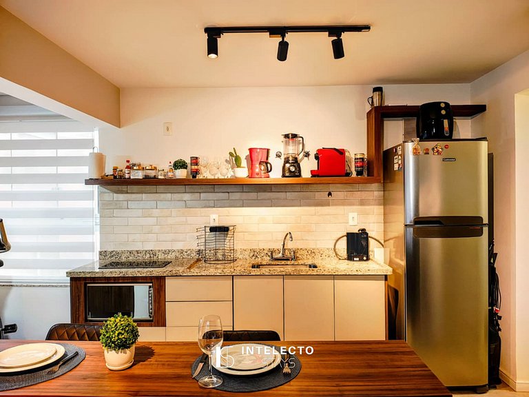 Living 403 •Central, Vista Top e super confortável