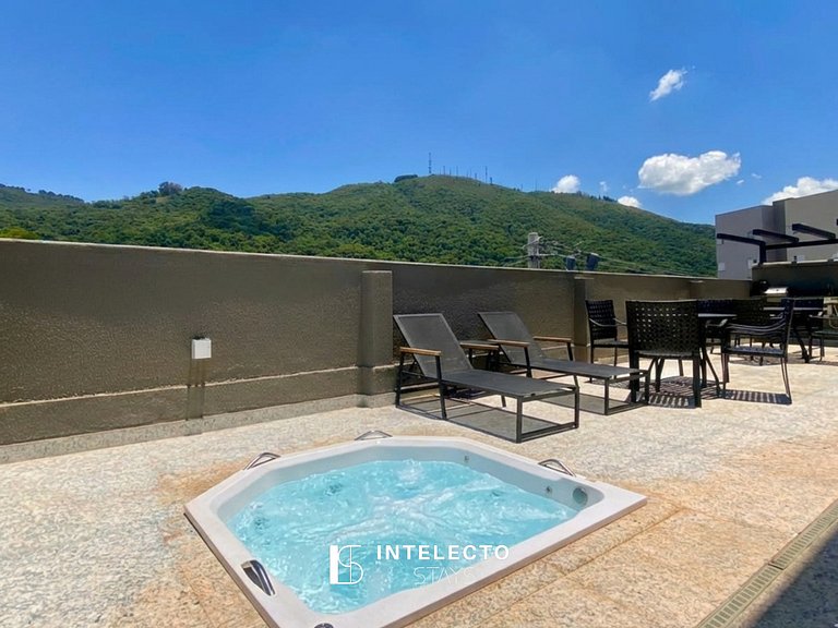 Ap 02 vista linda, com jacuzzi e churrasqueira