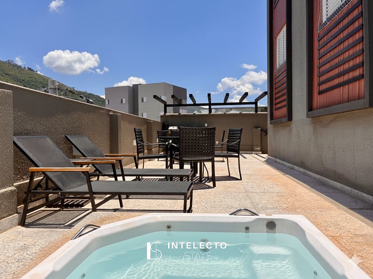 Ap 02 vista linda, com jacuzzi e churrasqueira