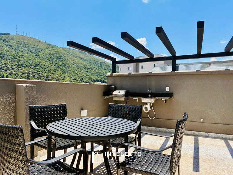 Ap 02 vista linda, com jacuzzi e churrasqueira