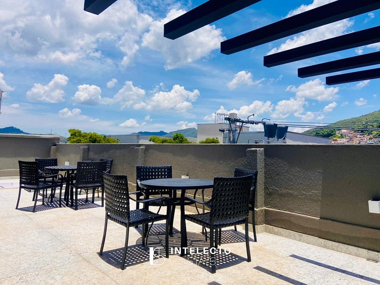 Ap 02 vista linda, com jacuzzi e churrasqueira