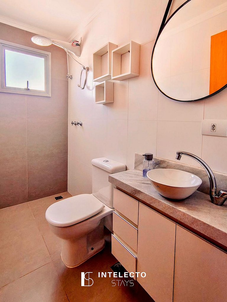 Apê Vista Linda, Churrasq, Suíte - px shopping