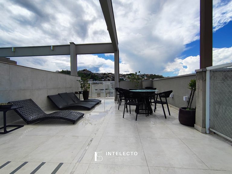 202 Luxo no Centro, Churrasq.,A/C,Jacuzzi Rooftop