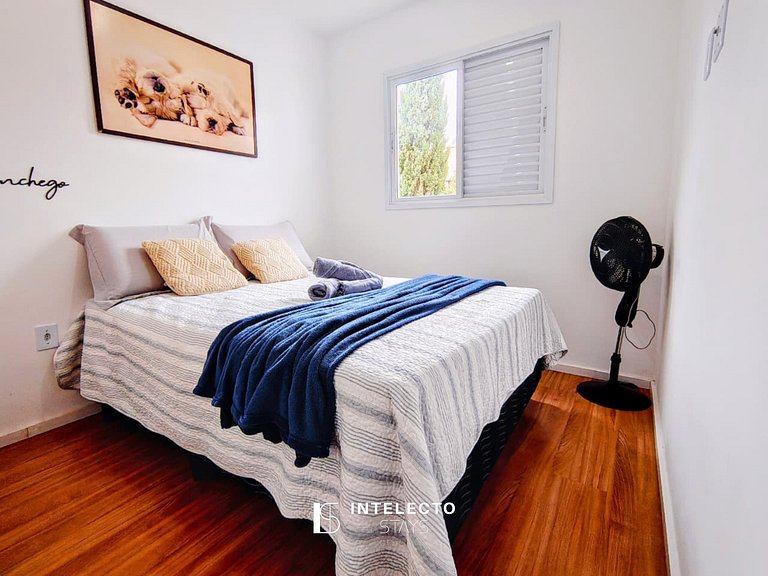 Ap307-Apê c/Piscina, varanda com Churrasq/prox PUC